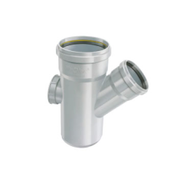 uPVC SWR Drainage System Reducing Y With Door With Ring