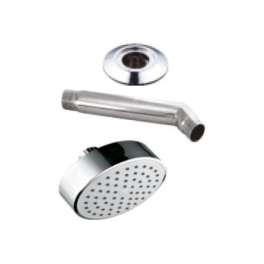 Round ABS Overhead Shower with Shower Arm and Flange